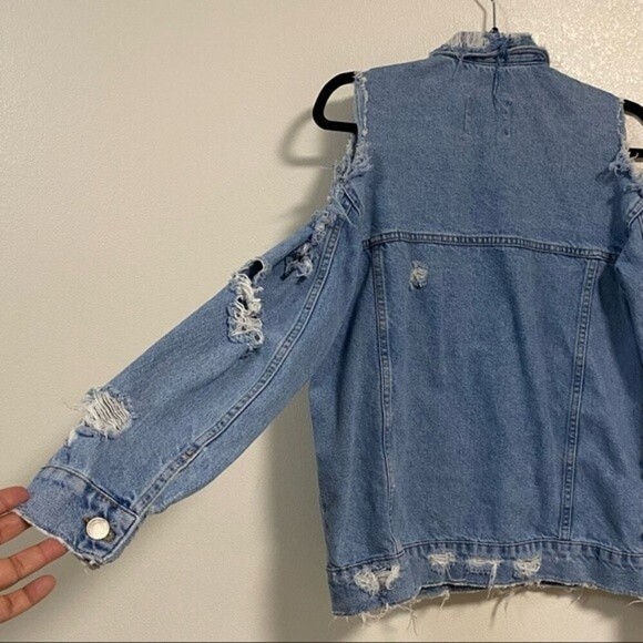 Zara Trafaluc Denimwear Distressed Jacket size Small - Picture 10 of 15